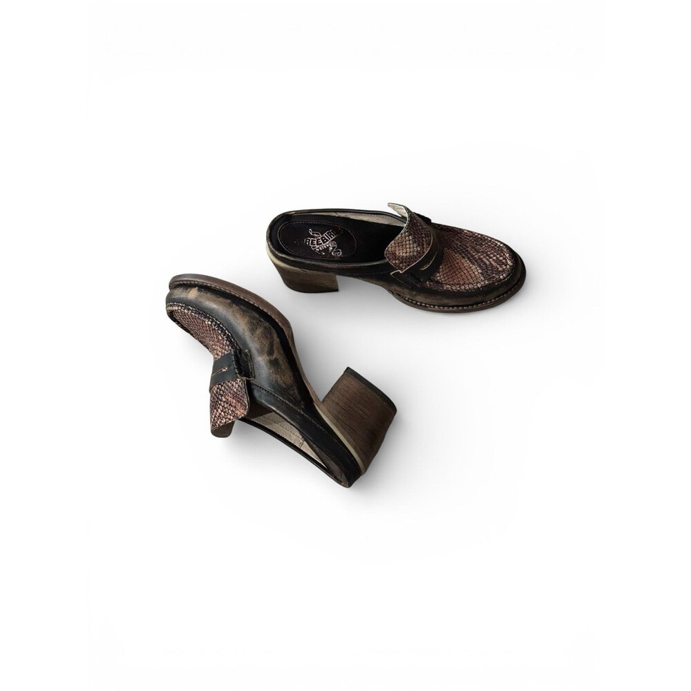 Freebird By Steven Collin Brown Croc Mule Size 8